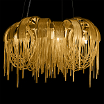 Люстра подвесная круглая с изогнутыми металлическими дугами и ниспадающими цепочками 65 см Atlantis Chain варинант исполнения - 6 | Loft Concept в Перми