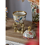 Шкатулка в форме яйца на величественных львах из фарфора с бронзовыми элементами Eden Garden варинант исполнения - 6 | Loft Concept в Перми