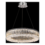 Люстра подвесная круглая из прозрачного хрусталя с корпусом из металла цвета хром Selfsufficient варинант исполнения - 3 | Loft Concept в Перми