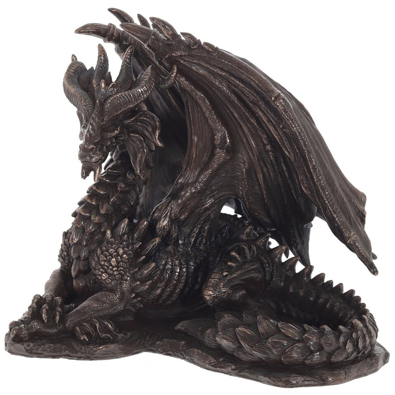 Декоративная статуэтка Дракон Dragon Dark Bronze Statuette Темная бронза в Перми | Loft Concept 