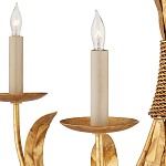 Люстра золотая с декором в виде перьев Bunch of Feathers варинант исполнения - 1 | Loft Concept в Перми