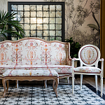 Полукресло из массива бука бежевое с растительным орнаментом Raffael Angel Beige Chair варинант исполнения - 8 | Loft Concept в Перми