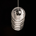 Люстра линейная с 6-ю прозрачными стеклянными плафонами округлой формы HANDLE GRAPE варинант исполнения - 7 | Loft Concept в Перми