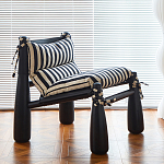 Кресло черно-белое со съемными подушками Celebrity варинант исполнения - 2 | Loft Concept в Перми