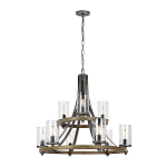 Люстра с цилиндрическим плафонами из толстого волнистого стекла в индустриальном стиле Feiss варинант исполнения - 2 | Loft Concept в Перми