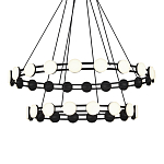 Люстра двухъярусная с круглыми светодиодными источниками света Maxine Light варинант исполнения - 2 | Loft Concept в Перми