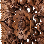 Панно из дерева квадратное Flower Panel With Trees варинант исполнения - 2 | Loft Concept в Перми