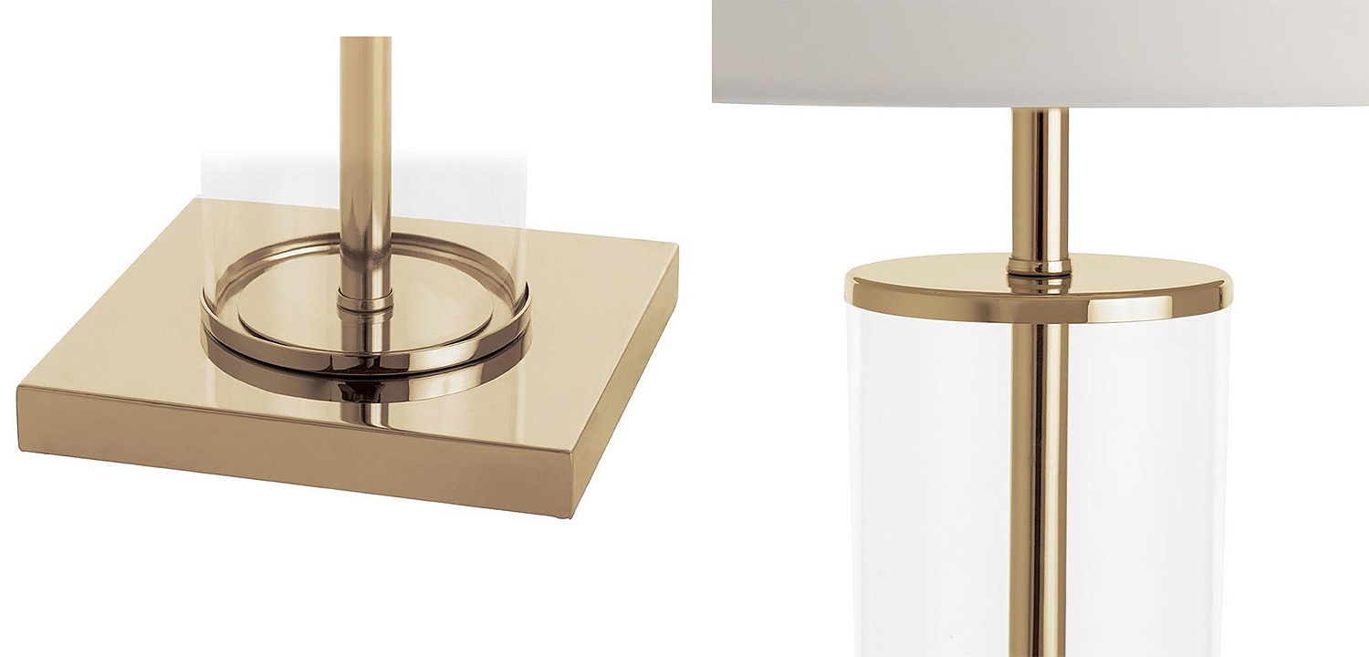 Настольная лампа Ticiana Glass Tube Table lamp gold Настольная лампа Ticiana Glass Tube Table lamp gold - Loft-Concept в Перми