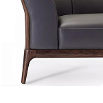 Кресло большое c каркасом из массива дерева Walnut Armchair варинант исполнения - 3 | Loft Concept в Перми