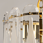 Люстра многоярусная с овальными прозрачными подвесками 28 см Harmonica варинант исполнения - 7 | Loft Concept в Перми