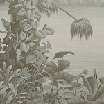 Обои ручная роспись Le Brésil Crystal Grey варинант исполнения - 2 | Loft Concept в Перми