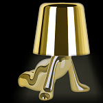 Настольная лампа фигурная цвета золото с гладким абажуром Высота 17 см Sophia варинант исполнения - 1 | Loft Concept в Перми