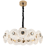 Люстра с декором из круглых рельефных пластин из хрусталя Decorative Glass Discs Chandelier 82 варинант исполнения - 2 | Loft Concept в Перми