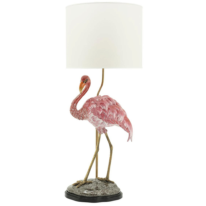 Настольная лампа ABHIKA LAMPTABLE FLAMINGO Розовый Золотой в Перми | Loft Concept 