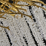 Люстра многоярусная с каркасом из металла и прозрачными подвесками FAIRYTREE Light варинант исполнения - 1 | Loft Concept в Перми