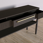 Дизайнерская Консоль с полкой и ящиком Primo Темный орех варинант исполнения - 7 | Loft Concept в Перми