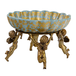 Чаша с орнаментом на бронзовых ножках в виде ангелов Eden Garden варинант исполнения - 2 | Loft Concept в Перми