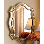 Зеркало настенное овальное в раме цвета шампань Mirror Splashes варинант исполнения - 1 | Loft Concept в Перми