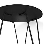 Стол журнальный с круглой столешницей из стекла Gold and Black Marble варинант исполнения - 5 | Loft Concept в Перми