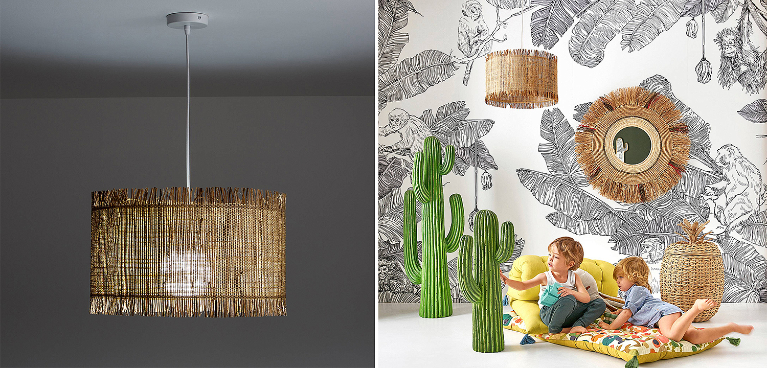 Подвесной светильник Wicker Raffia Hanging lamp Подвесной светильник Wicker Raffia Hanging lamp - Loft-Concept в Перми