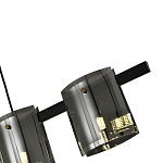 Подвесной светильник светодиодный с 5-ю цилиндрическими плафонами светло-серого цвета из стекла и стали Andrea Сhandelier Grey варинант исполнения - 3 | Loft Concept в Перми