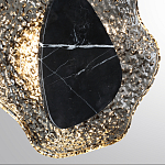 Бра с волнообразным стеклянным плафоном и вставкой из мрамора Liquid Stone варинант исполнения - 16 | Loft Concept в Перми