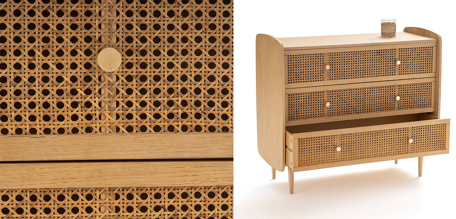Комод с 3-мя ящиками из плетеного ротанга Aelius Rattan Wicker Chest of drawers Комод с 3-мя ящиками из плетеного ротанга Aelius Rattan Wicker Chest of drawers - Loft-Concept в Перми