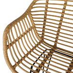 Стул барный с ротанговым плетением Half Bar Chair with Wicker с подлокотниками варинант исполнения - 8 | Loft Concept в Перми