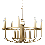  Люстра круглая двухъярусная цвета латунь с 12-ю лампами Kichler варинант исполнения - 1 | Loft Concept в Перми