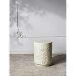 Приставной столик с рисунком из раковин устриц Bone Inlay варинант исполнения - 10 | Loft Concept в Перми