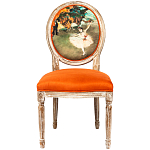 Стул из натурального бука оранжевое с цветным принтом Impressionism in Color варинант исполнения - 1 | Loft Concept в Перми