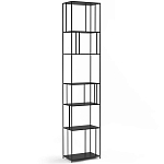 Высокий стеллаж из металла Menzie High Metal Rack Black варинант исполнения - 1 | Loft Concept в Перми