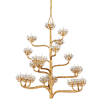 Люстра золотая в виде растения Golden Flower Glade варинант исполнения - 4 | Loft Concept в Перми
