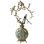 Бронзовый подсвечник Птичий рай Flora варинант исполнения - 2 | Loft Concept в Перми