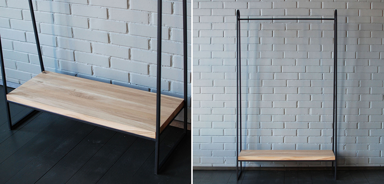 Рейл Amba Industrial Metal Rust Clothes Rail Рейл Amba Industrial Metal Rust Clothes Rail - Loft-Concept в Перми
