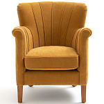 Кресло велюровое на ножках из массива ясеня Jessie Armchair варинант исполнения - 2 | Loft Concept в Перми