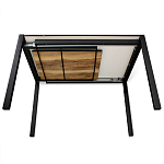 Стол обеденный раздвижной с прямоугольной столешницей на четырех черных ножках Blair варинант исполнения - 5 | Loft Concept в Перми