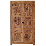 Этнический шкаф с орнаментом резьба из дерева Indian Antique Furniture варинант исполнения - 3 | Loft Concept в Перми