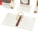 Настольный письменный набор из мрамора и лемезита с гербом и флагом России Marble Accessory варинант исполнения - 4 | Loft Concept в Перми