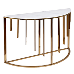 Консоль приставная полукруглая на основании золотого цвета Interior Accent варинант исполнения - 1 | Loft Concept в Перми