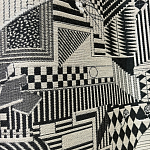 Мебельная ткань Шенилл черно-белый принт 280 см T3-44 варинант исполнения - 2 | Loft Concept в Перми