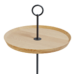 Pin журнальный столик с кольцом из натурального дуба и бетона варинант исполнения - 1 | Loft Concept в Перми