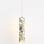 Подвесной светильник с цилиндрическим белым бетонным плафоном Terrazzo Light варинант исполнения - 1 | Loft Concept в Перми