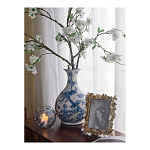 Ваза с мотивами цветущего сада с попугаями Blue Vase Inspired by Nature варинант исполнения - 7 | Loft Concept в Перми