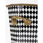 Фарфоровое кашпо Black and white square варинант исполнения - 5 | Loft Concept в Перми