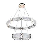 Люстра с 2-мя кольцами с текстурным природным рисунком IceFlame варинант исполнения - 9 | Loft Concept в Перми