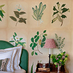 Обои ручная роспись Botanical Studies Linnaeus colourway варинант исполнения - 5 | Loft Concept в Перми