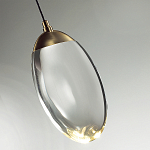 Подвесной светильник с плафоном в форме капли Crystal Transparent Drop варинант исполнения - 2 | Loft Concept в Перми