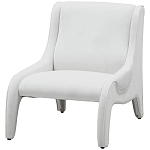 Дизайнерское кресло белое в мягкой велюровой обивке Granger Armchair White варинант исполнения - 1 | Loft Concept в Перми