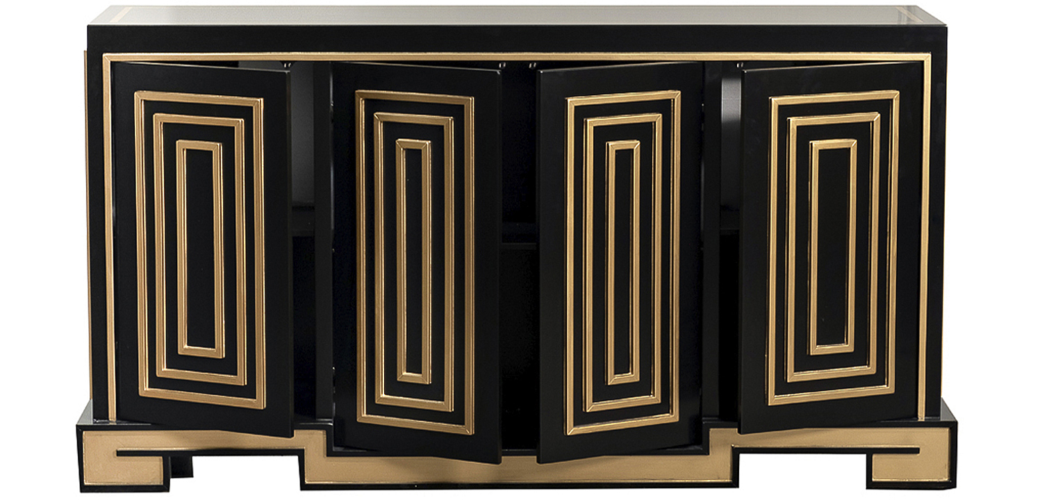 Комод в стиле арт-деко Meandro Chest of drawers Черный Комод в стиле арт-деко Meandro Chest of drawers Черный - Loft-Concept в Перми